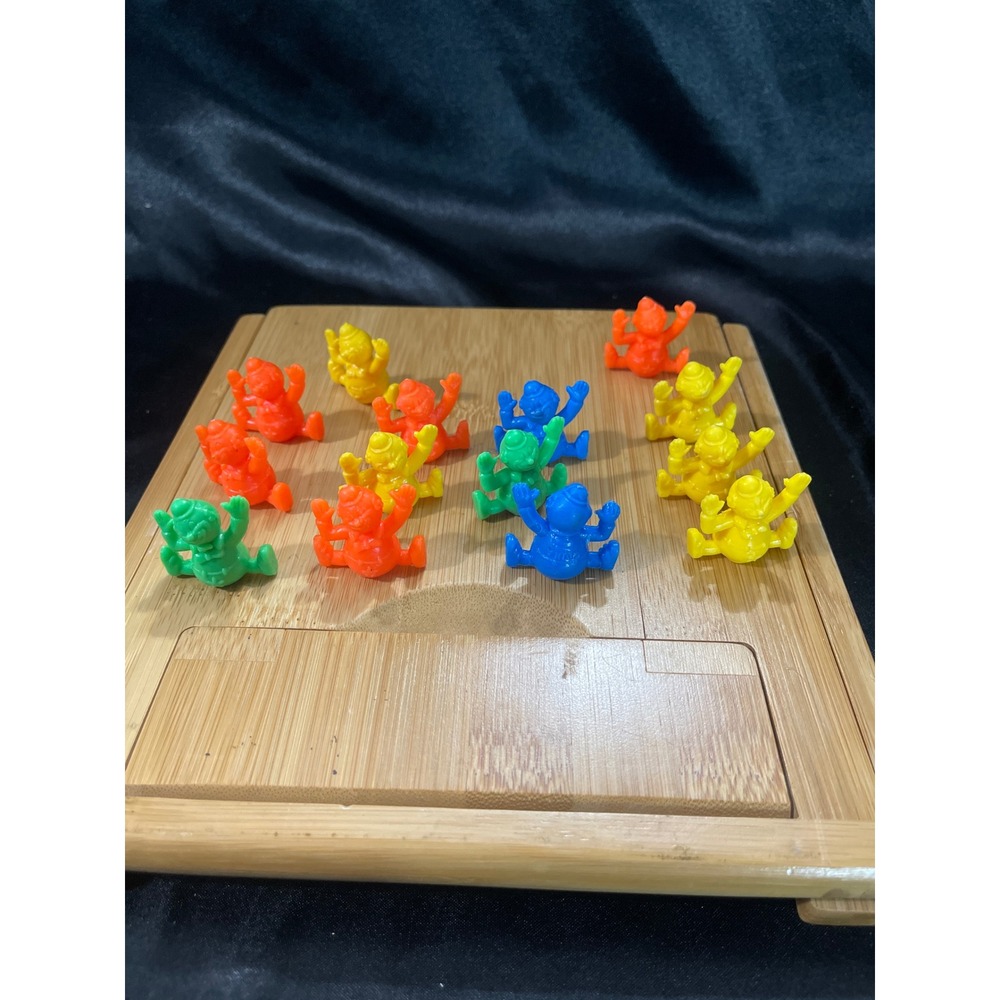 Vintage Plastic Monkey Figurines Lot 14 Neon Colorful Small Retro‎ Toy Figures